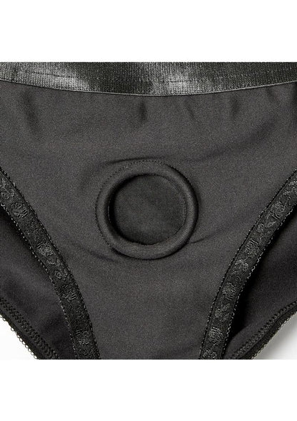 Em.Ex.. Active Harness Wear Silouette Harness Bikini Cut - Black - Medium