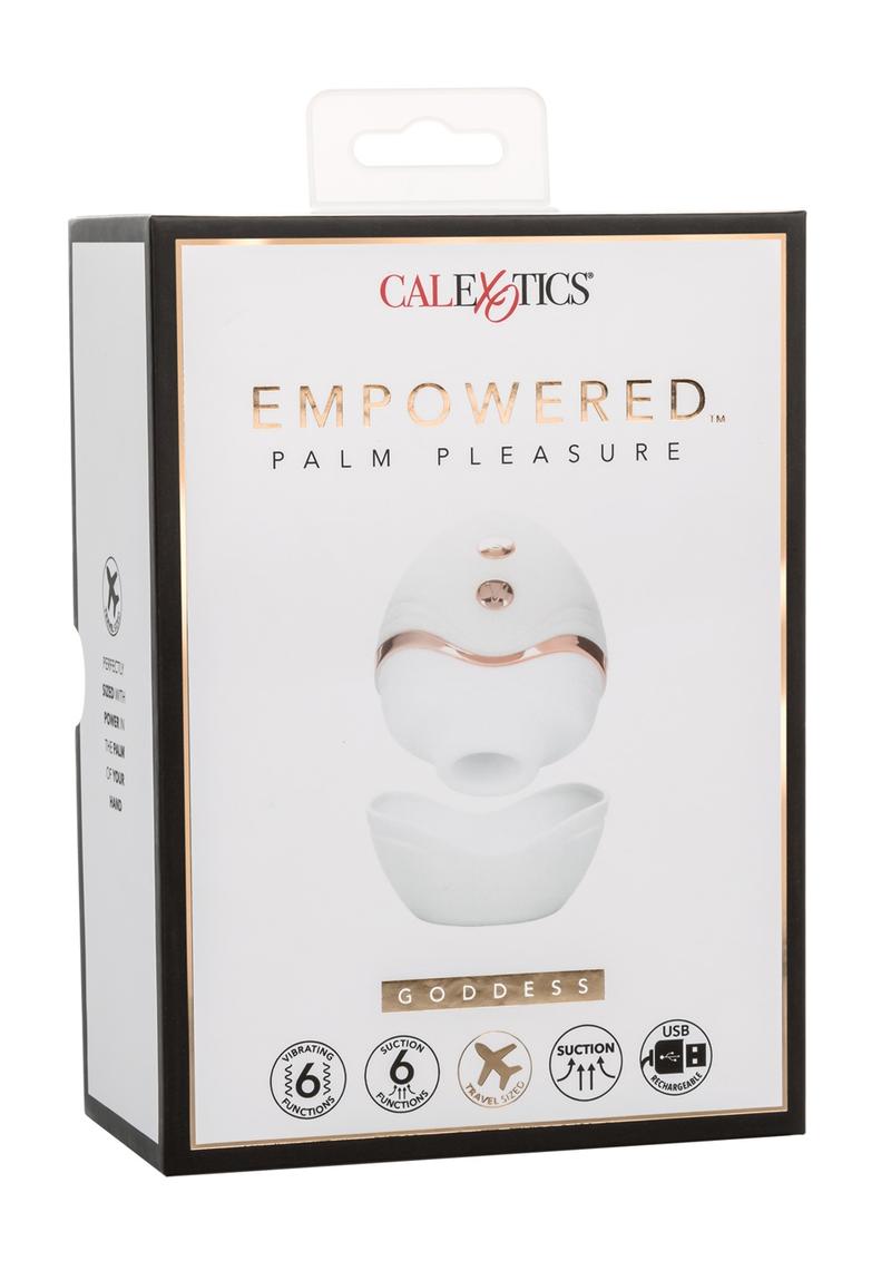 Empowered Palm Pleasure Goddess Silicone Rechargeable Stimulator - White