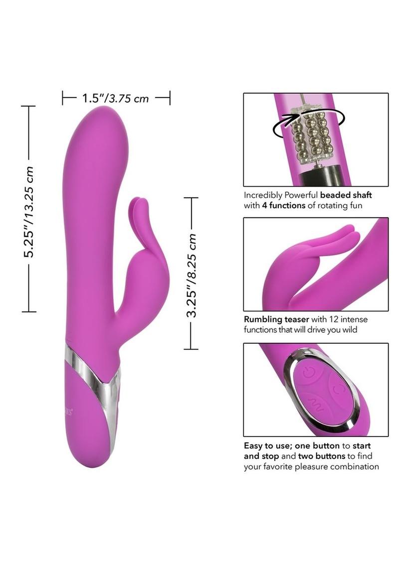 Enchanted Bunny Silicone USB Rechargeable Rabbit Waterproof - Purple