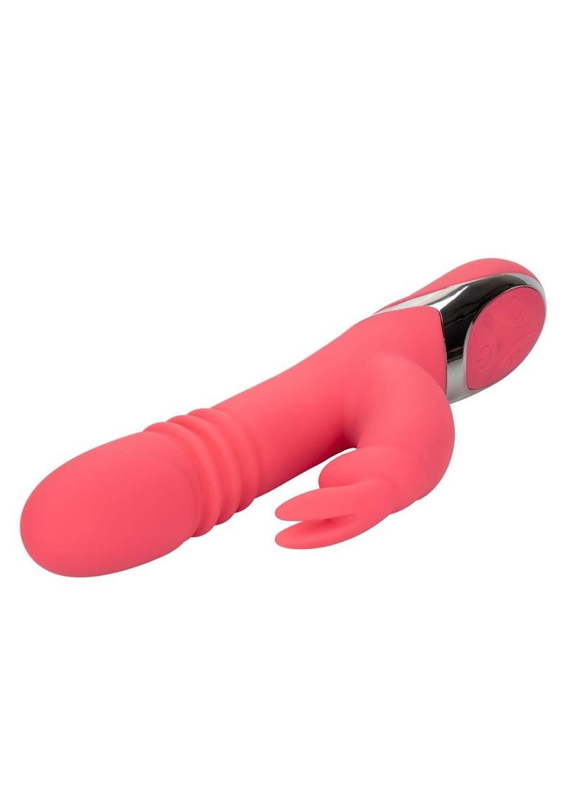 Enchanted Exciter Rechargeable Silicone Thrusting Rabbit Vibrator - Pink