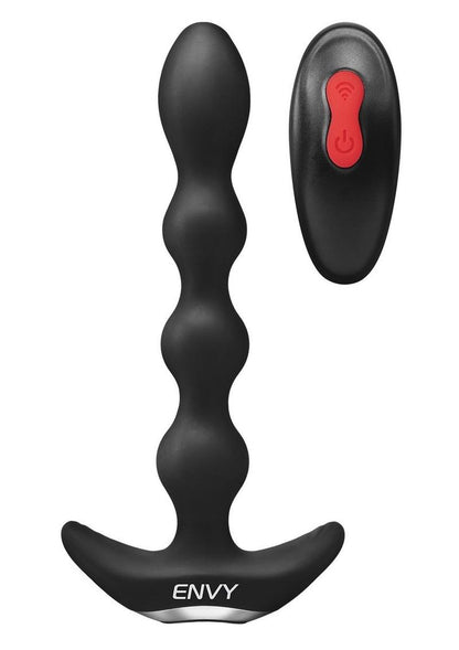 Envy Toys Deep Reach Remote Controlled Rechargeable Silicone Vibrating Anal Beads - Black