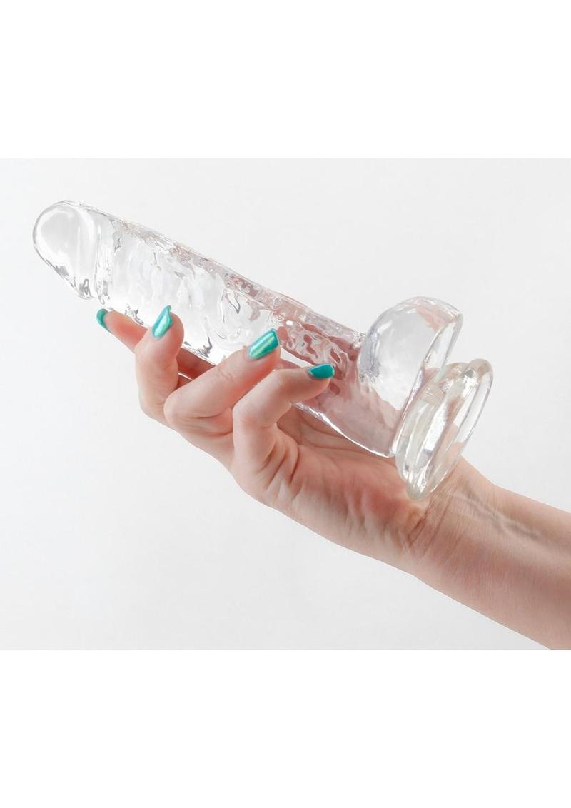 Fantasia Ballsy Dildo - Clear - 6.5in