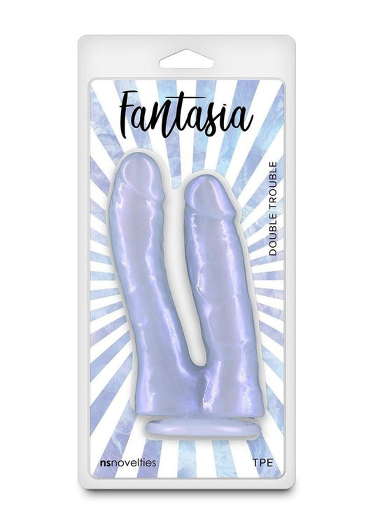 Fantasia Double Trouble Dildo - Lavender/Purple