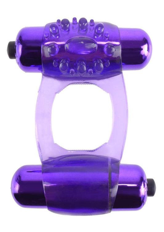 Fantasy C-Ringz Duo-Vibrating Super Cock Ring with Bullet - Purple