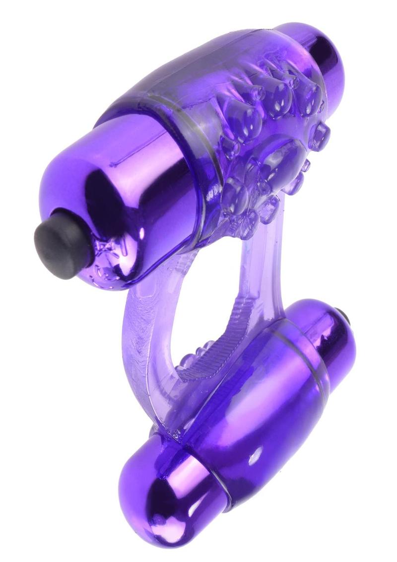 Fantasy C-Ringz Duo-Vibrating Super Cock Ring with Bullet - Purple