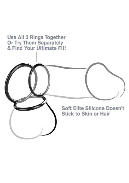 Fantasy C-Ringz Silicone 3-Ring Stamina Cock Ring