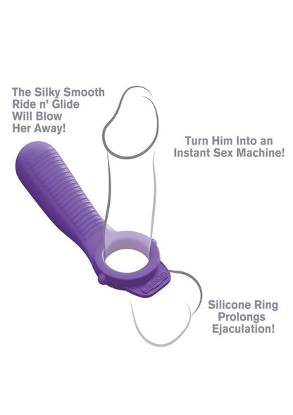 Fantasy C-Ringz Silicone Ride N' Glide Couples Cock Ring - Purple