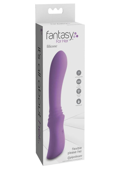 Fantasy For Her Flexible Please Her Silicone Rechargeable Waterproof - Purple