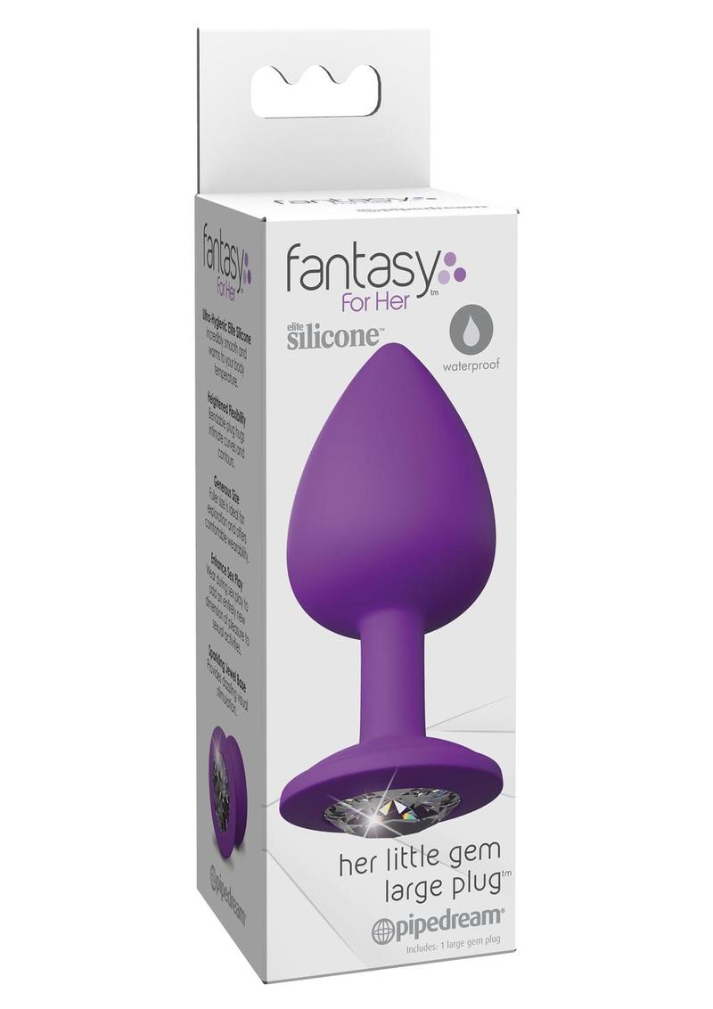 Fantasy For Her Her Little Gem Large Plug Anal Play Silicone Waterproof - Purple - Large