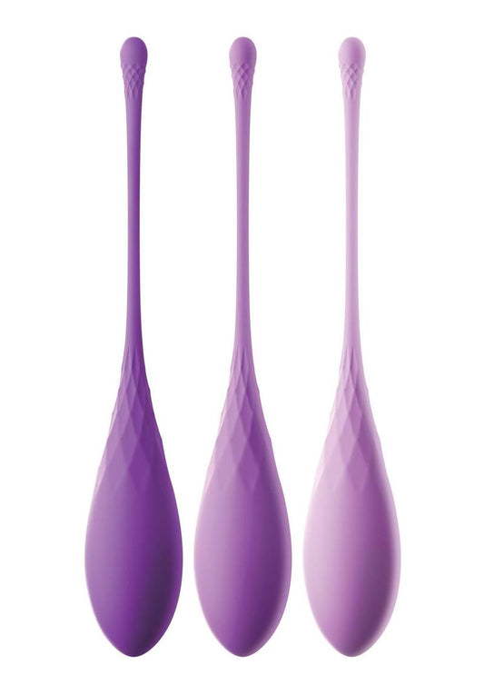 Fantasy For Her Silicone Kegel Train Her - Purple - Set