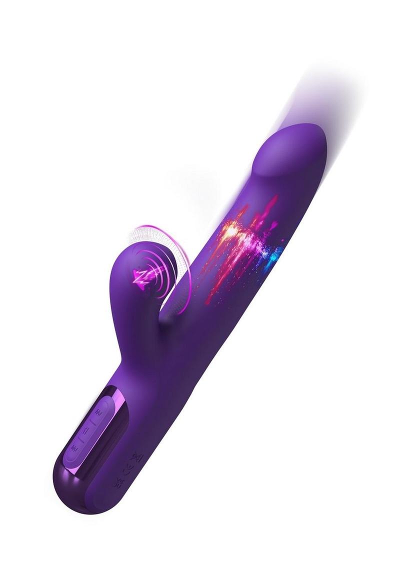 Fantasy For Her Super Sonix Rechargeable Silicone Rabbit Vibrator - Purple