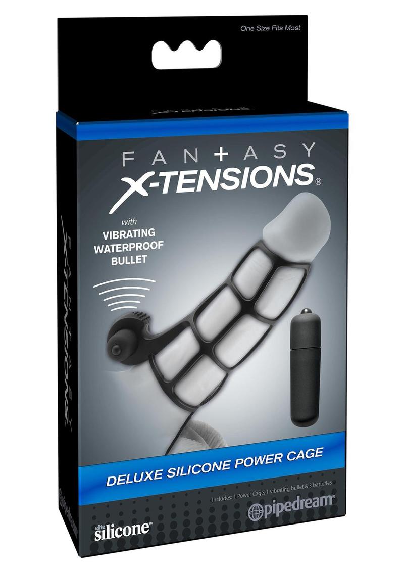 Fantasy X-Tensions Silicone Deluxe Power Vibrating Cock Cage