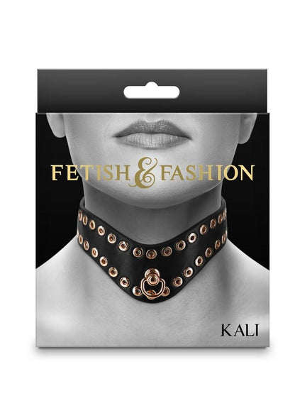 Fetish and Fashion Kali Collar - Black/Gold