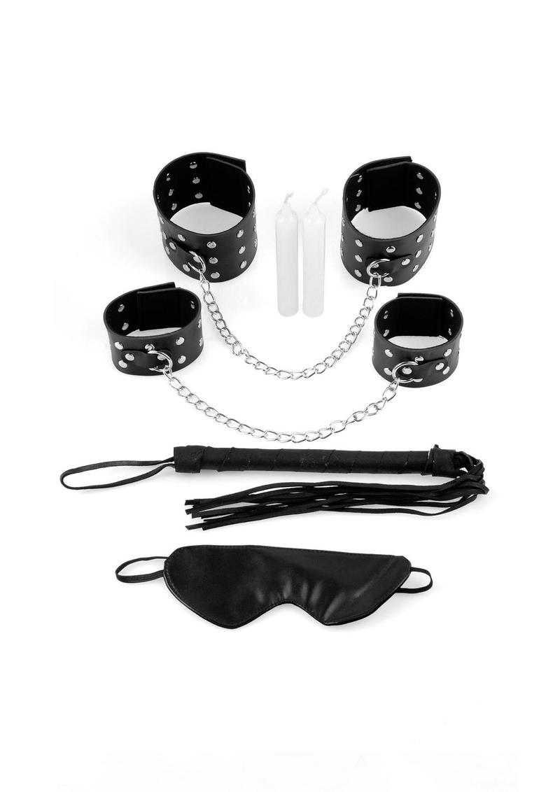 Fetish Fantasy Series Chains Of Love Bondage - Black - 5 Piece Kit