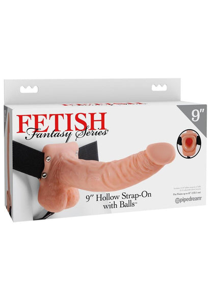 Fetish Fantasy Series Hollow Strap-On Dildo with Balls and Stretchy Harness