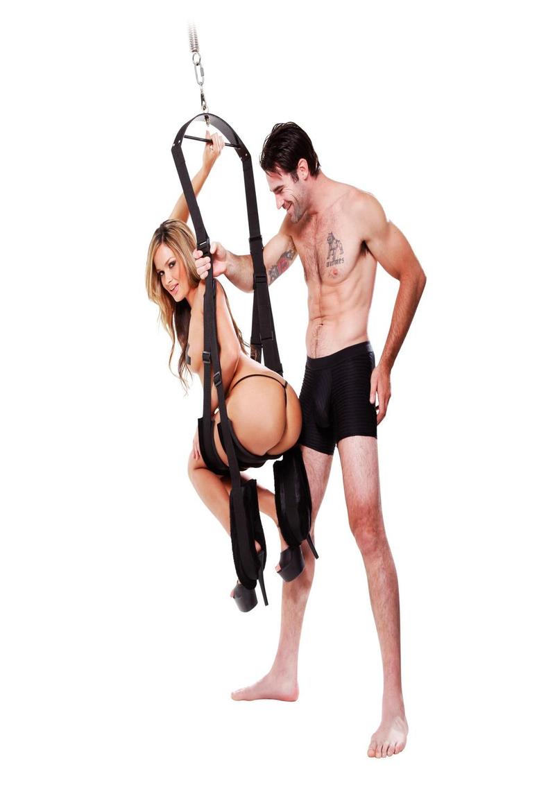 Fetish Fantasy Series Spinning Fantasy Swing - Black