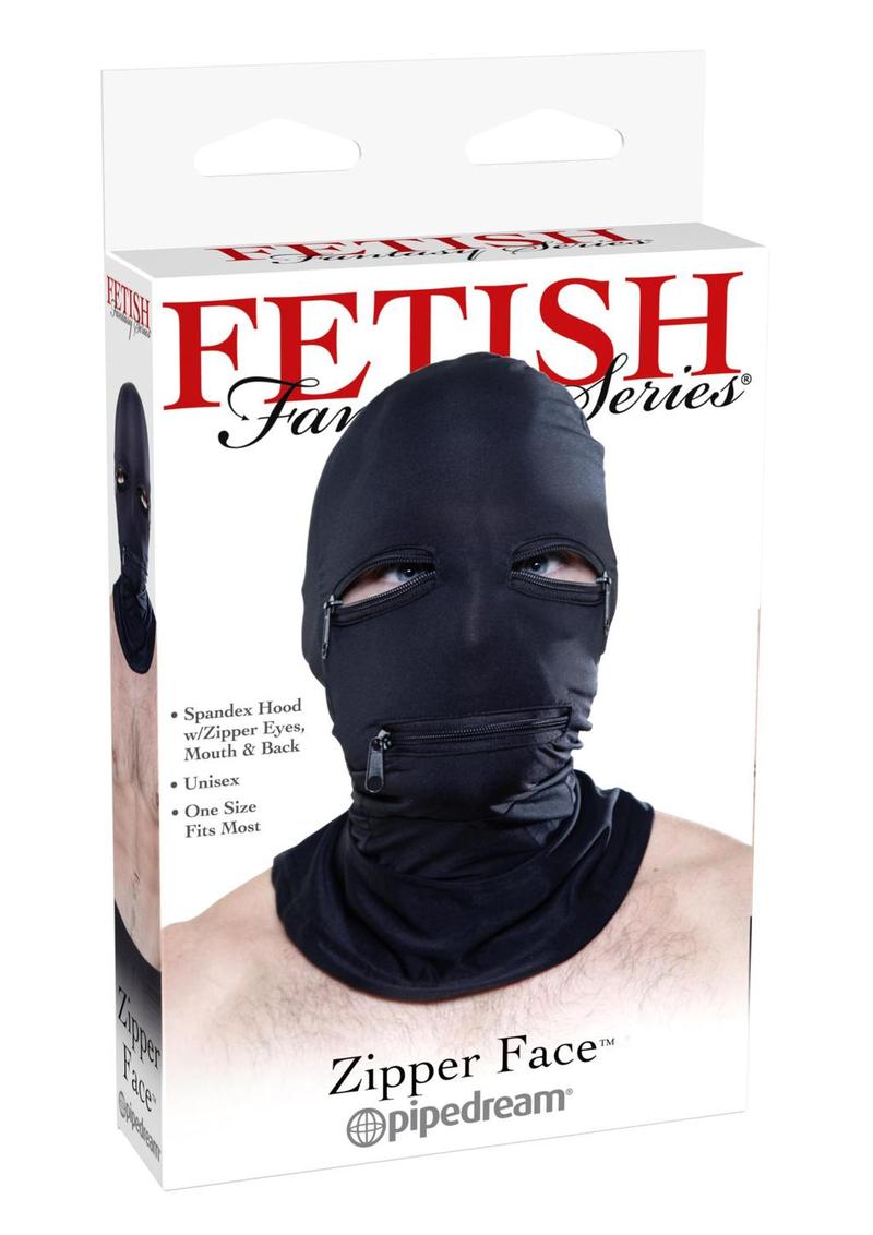 Fetish Fantasy Series Zipper Face Spandex Hood