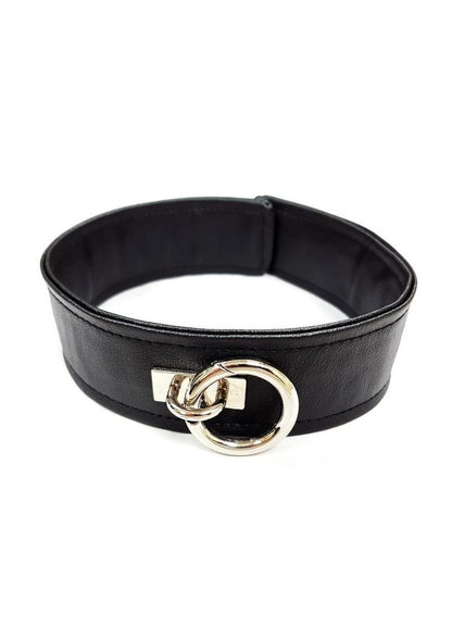 Fetish Play Collar Vegan Leather - Black