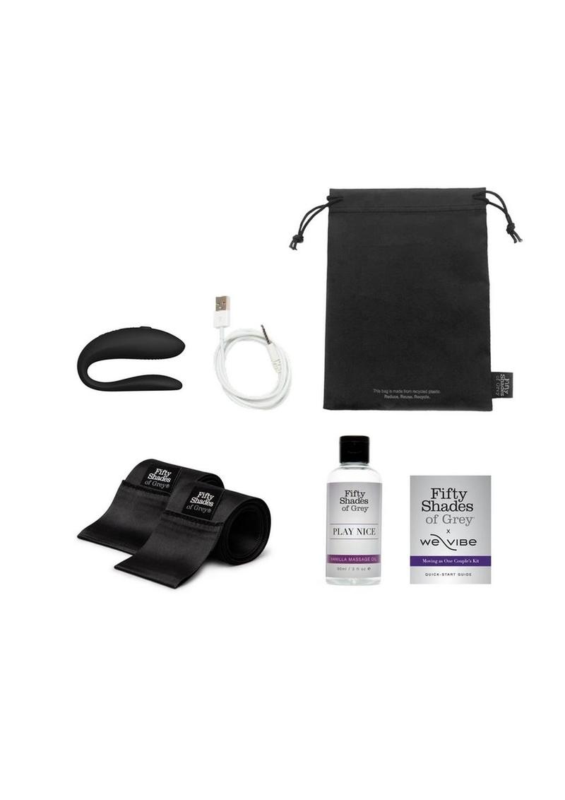 Fifty Shades Of Grey X We-Vibe Moving As One Rechargeable Silicone Couples Kit