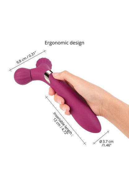 Fireball Rechargeable Silicone Body Massager and Vibrator - Plum Star/Purple