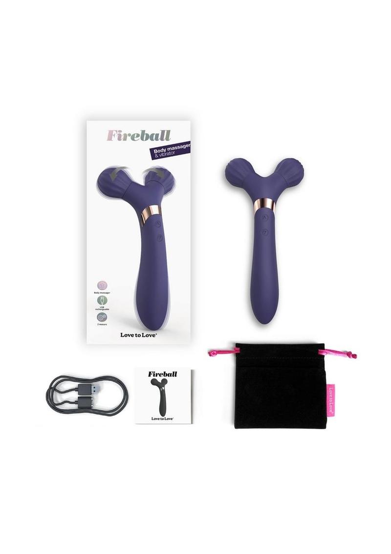 Fireball Rechargeable Silicone Vibrator - Blue/Midnight Indigo