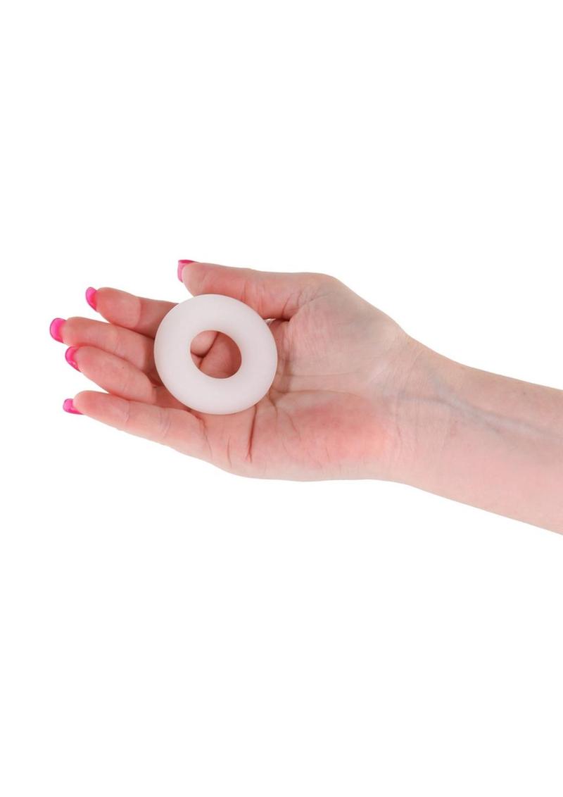 Firefly Bubble Ring Glow In The Dark Cock Ring - Glow In The Dark/White - Medium