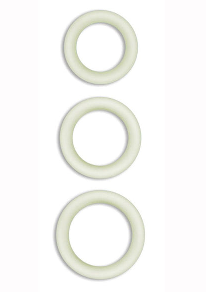 Firefly Halo Medium Silicone Cock Ring - Clear/Glow In The Dark - Medium