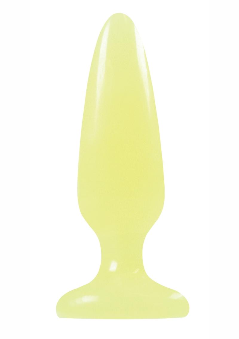 Firefly Pleasure Plug Butt Plug - Glow In The Dark/Yellow - Small