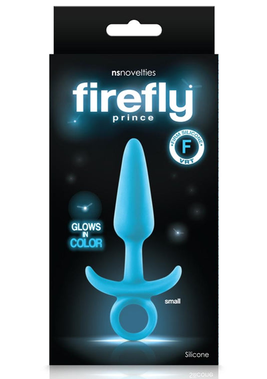 Firefly Prince Silicone Butt Plug - Blue/Glow In The Dark - Small