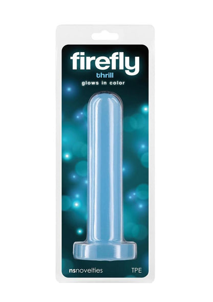 Firefly Thrill Glow In The Dark Dildo - Blue/Glow In The Dark - Small