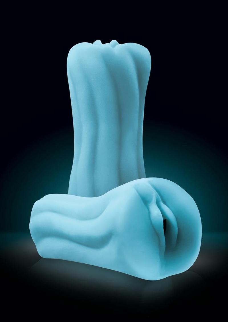 Firefly Yoni Silicone Masturbator Glow In The Dark - Pussy - Blue/Glow In The Dark