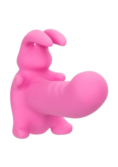 First Time Rechargeable Vibrating Bunny Dreams Rechargeable Silicone Vibrator with Clitoral Stimulator - Pink