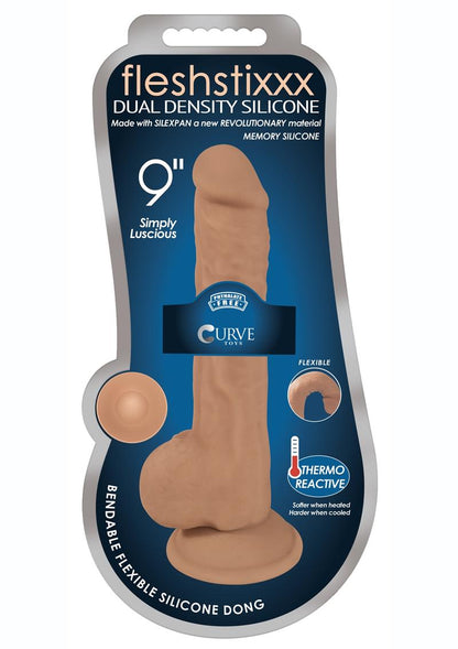 Fleshstixxx Dual Density Silicone Bendable Dong with Balls