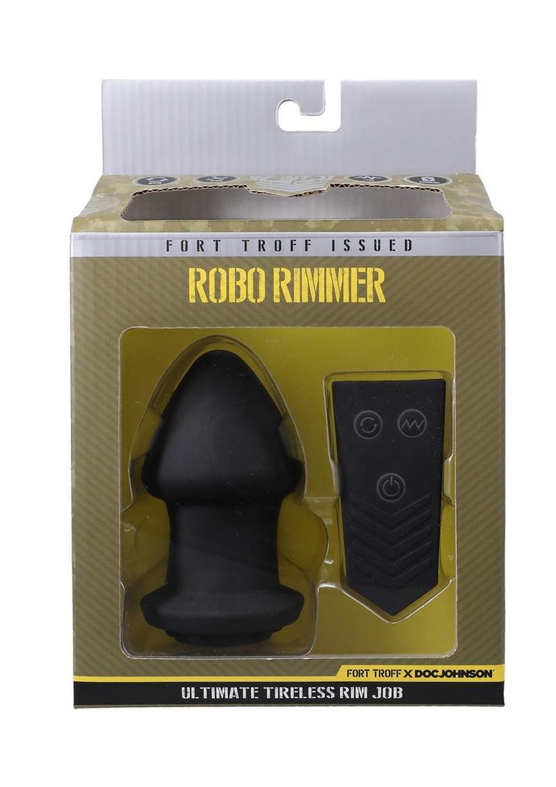 Fort Troff Robo Rimmer Rechargeable Silicone Anal Plug - Black