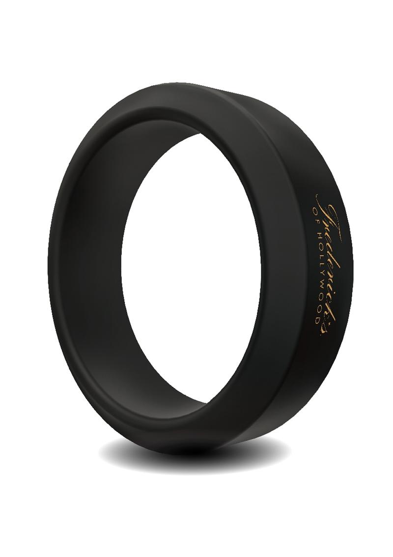 Frederick's Of Hollywood Silicone Stamina Cock Ring Shower Proof - Black