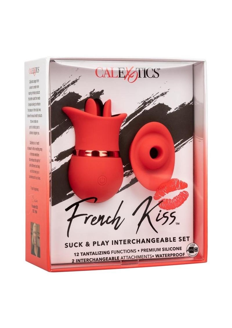 French Kiss Suck and Play Rechargeable Silicone Interchangeable