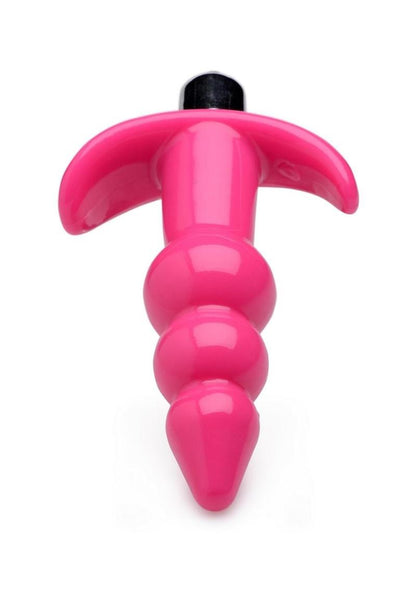 Frisky Bubbling Pink Ribbed Anal Plug - Pink