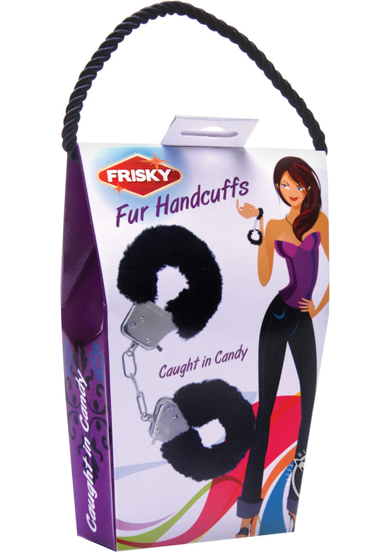 Frisky Caught In Candy Black Furry Cuffs