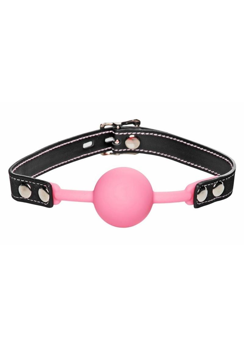 Frisky Glow Gag Glow In The Dark Silicone Ball Gag - Glow In The Dark/Pink