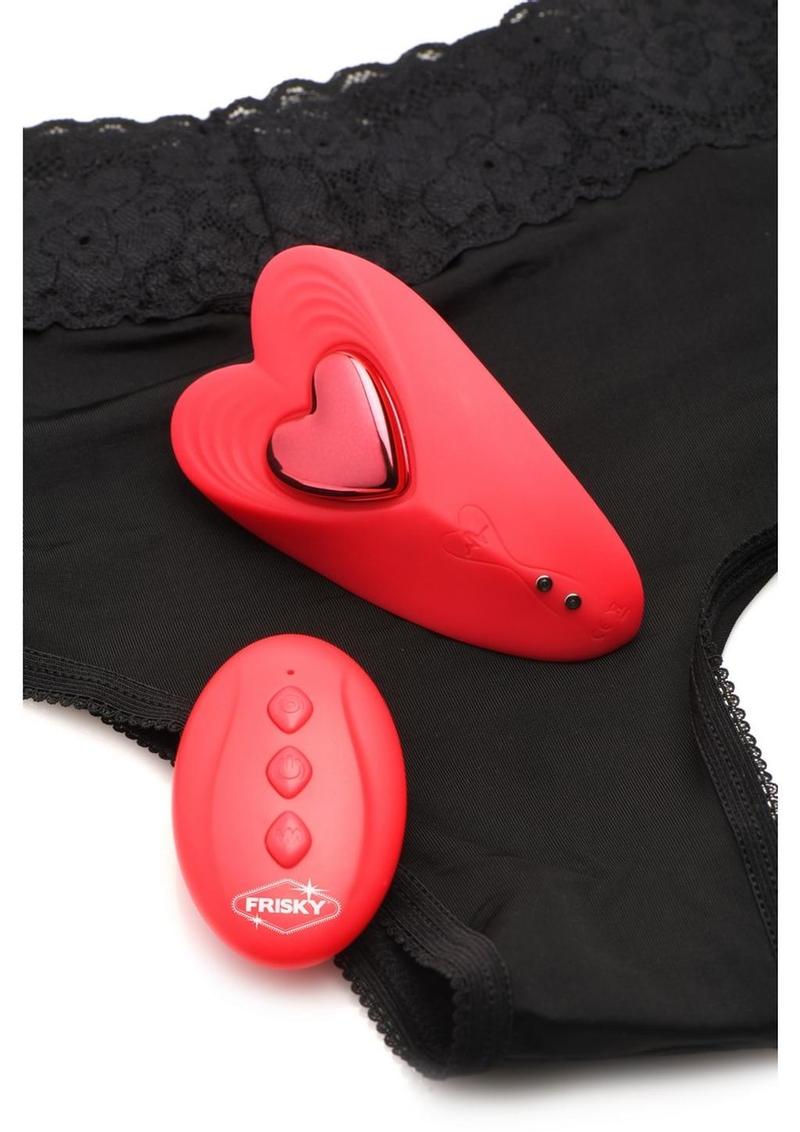 Frisky Love Connection Silicone Panty Vibe with Remote Control - Red