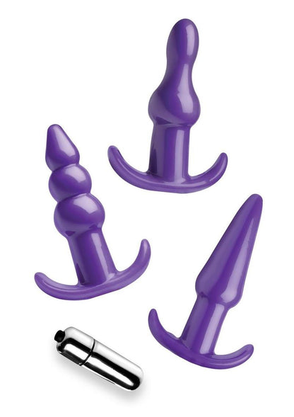 Frisky Thrill Trio Anal Plug - Purple - Set