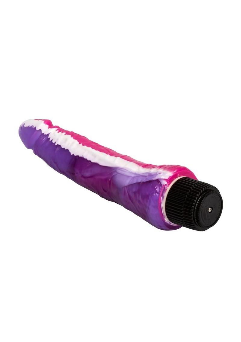 Funky Jelly Curved Vibrator - Pink - 7.5in