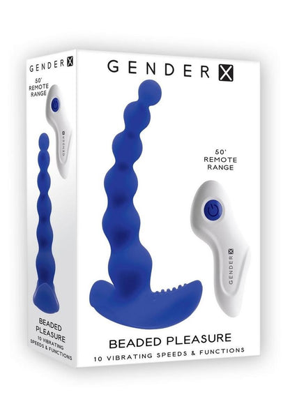 Gender X Beaded Pleasure Rechargeable Silicone Probe with Remote Control