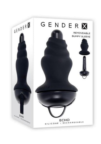 Gender X Echo Rechargeable Silicone Vibrator with Removable Sleeve