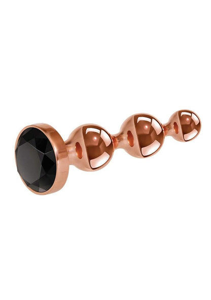 Gender X Gold Digger Anal Plug - Black/Rose Gold - Large