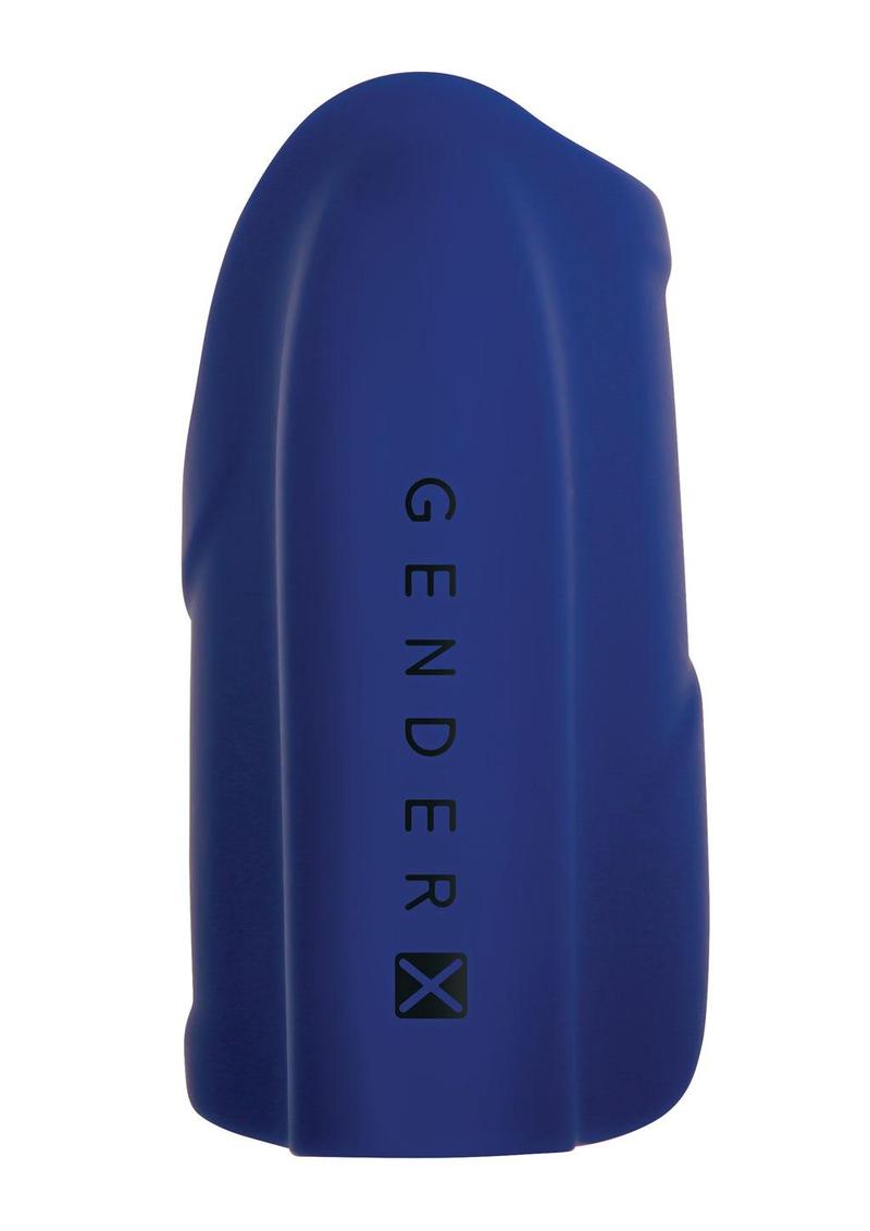 Gender X Ins and Outs Rechargeable Silicone Dildo and Stroker - Blue - 2 Piece/Set