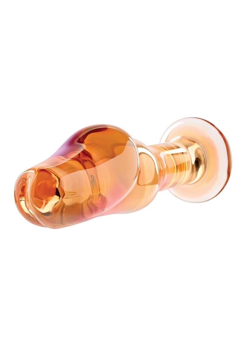 Gender X Just The Tip Glass Dildo - Gold/Multicolor/Orange/Red