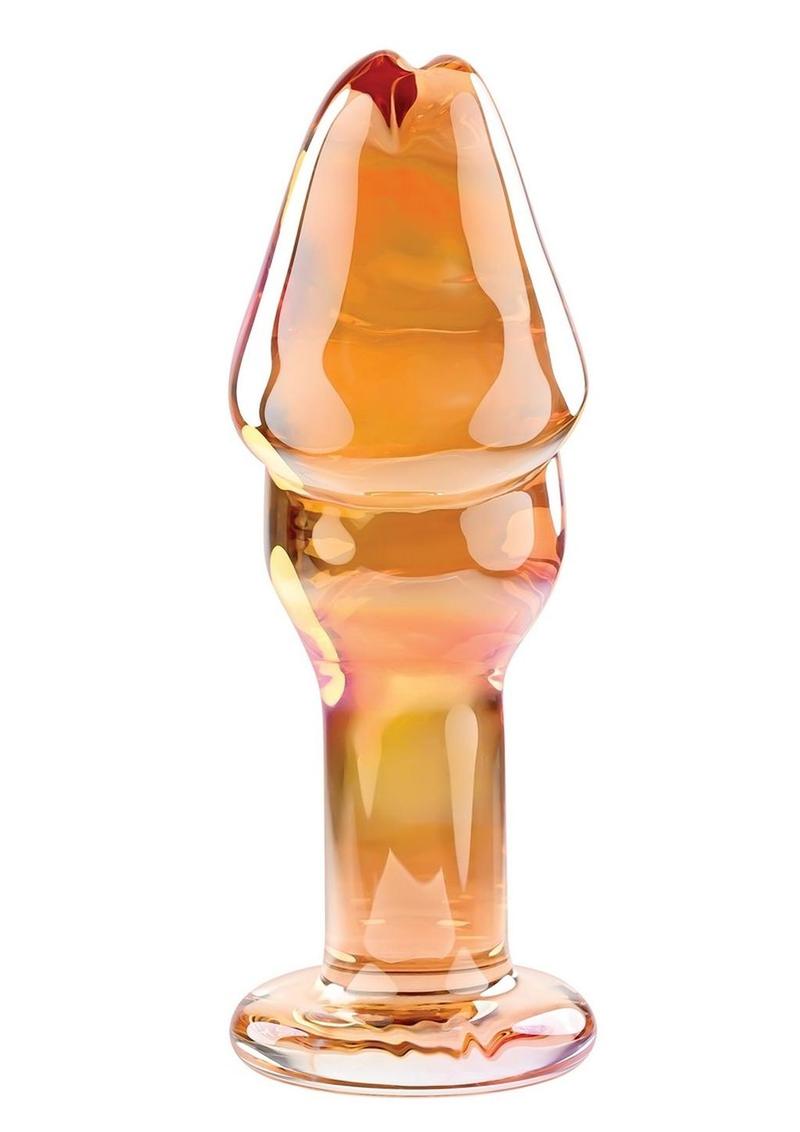 Gender X Just The Tip Glass Dildo - Gold/Multicolor/Orange/Red