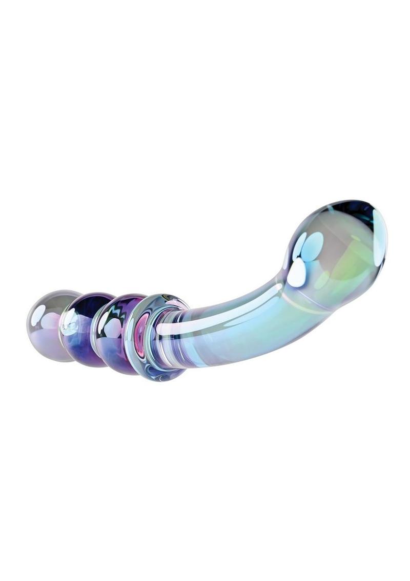 Gender X Lustrous Galaxy Wand Glass Dildo - Blue/Green/Multicolor/Purple