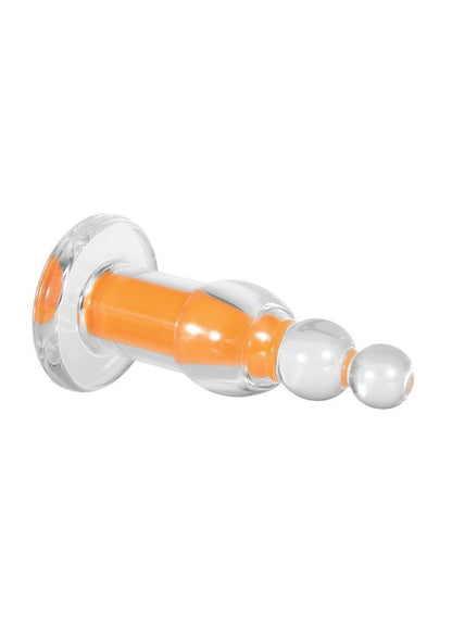 Gender X Orange Dream Silicone Rechargeable Beads with Remote Control - Clear/Orange